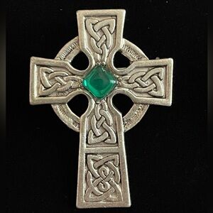 Celtic cross brooch